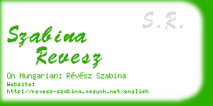 szabina revesz business card