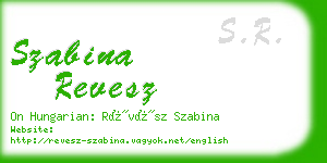 szabina revesz business card